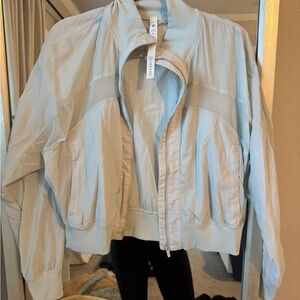 Lululemon Athletica Women's Light Gray Bomber Jacket